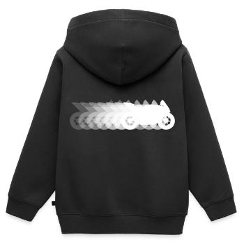 Motorrad Schatten Moto Rennmaschine - Kinder Premium Organic Zip Hoodie - Schwarz - Hinten - AI Model Kid Male (0cm)