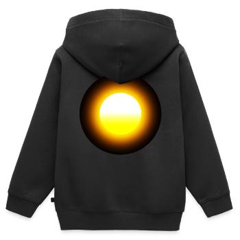 Sun - Kids Premium Organic Zip-up Hoodie - black - Back - AI Model Kid Male (0cm)