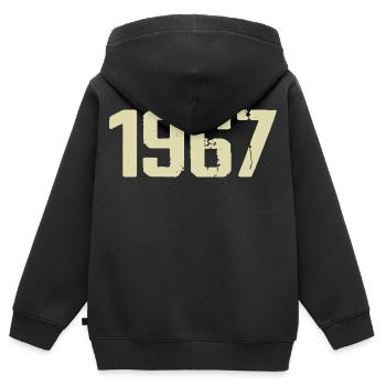 Jubilé 1967 - Sweat Premium à capuche zippé enfant bio - noir - Dos - AI Model Kid Male (0cm)
