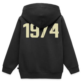 Jubilé 1974 - Sweat Premium à capuche zippé enfant bio - noir - Dos - AI Model Kid Male (0cm)