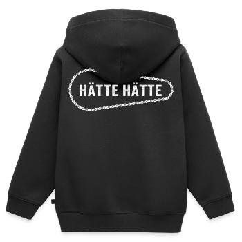 Hätte Hätte Fahrradkette - Kinder Premium Organic Zip Hoodie - Schwarz - Hinten - AI Model Kid Male (0cm)