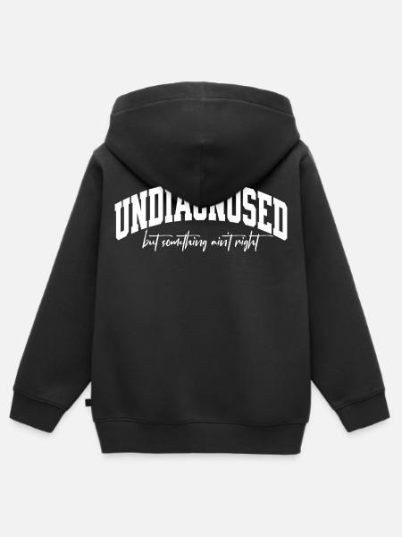 Undiagnosed but something ain`t right - Kinder Premium Organic Zip Hoodie - Schwarz