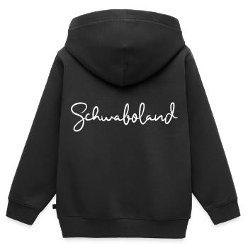 Schwaboland Schwabe Schwäbisch Schwaben - Kinder Premium Organic Zip Hoodie - Schwarz - Hinten - AI Model Kid Male (0cm)