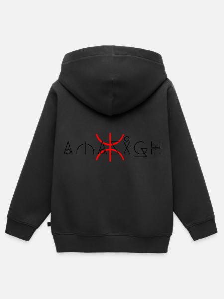 Amazigh - Kinder Premium Organic Zip Hoodie - Schwarz