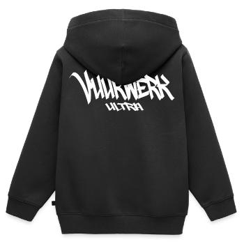 vuurwerk_ultra - Kinder Premium Organic Zip Hoodie - Schwarz - Hinten - AI Model Kid Male (0cm)