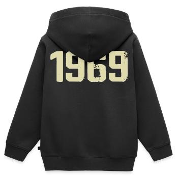 Jubilé 1969 - Sweat Premium à capuche zippé enfant bio - noir - Dos - AI Model Kid Male (0cm)