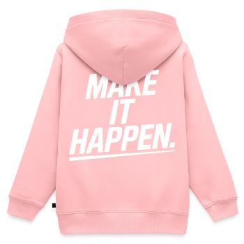 Allez-y ! - Sweat Premium à capuche zippé enfant bio - rose - Dos - AI Model Kid Female (0cm)