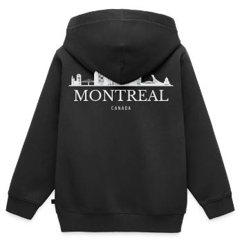 Skyline von Montreal, Montreal, Kanada - Kinder Premium Organic Zip Hoodie - Schwarz - Hinten - AI Model Kid Male (0cm)