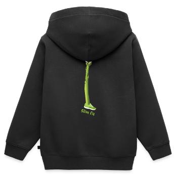slim fit,sport,fitness,asparagus,green asparagus - Kids Premium Organic Zip-up Hoodie - black - Back - AI Model Kid Male (0cm)