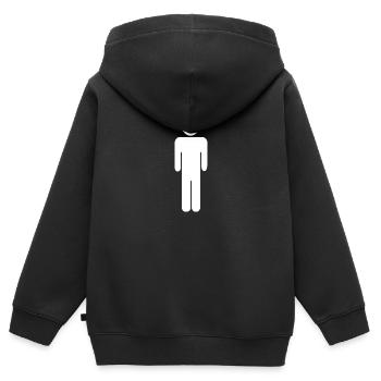Toiletten-Mann - Kinder Premium Organic Zip Hoodie - Schwarz - Hinten - AI Model Kid Male (0cm)