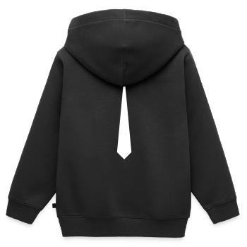Krawatte - Kinder Premium Organic Zip Hoodie - Schwarz - Hinten - AI Model Kid Male (0cm)