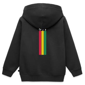 Reggae Musik Rastafari Jamaika - Kinder Premium Organic Zip Hoodie - Schwarz - Hinten - AI Model Kid Male (0cm)