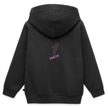 Eau Mirija - Sweat Premium à capuche zippé enfant bio - noir - Dos - AI Model Kid Male (0cm)