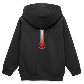 Thermomètre - Sweat Premium à capuche zippé enfant bio - noir - Dos - AI Model Kid Male (0cm)