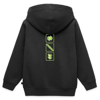 Baby Kind Geburt Mummy Jaiden - Kinder Premium Organic Zip Hoodie - Schwarz - Hinten - AI Model Kid Male (0cm)