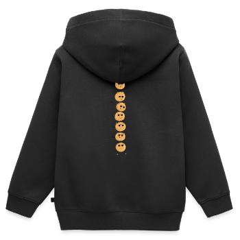 Konditoreien und Zirkusnummer - Kinder Premium Organic Zip Hoodie - Schwarz - Hinten - AI Model Kid Male (0cm)