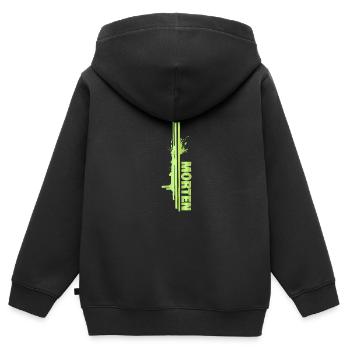 Malerei Morten - Kinder Premium Organic Zip Hoodie - Schwarz - Hinten - AI Model Kid Male (0cm)
