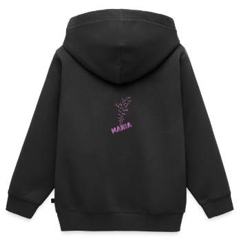 Maria - Sweat Premium à capuche zippé enfant bio - noir - Dos - AI Model Kid Male (0cm)