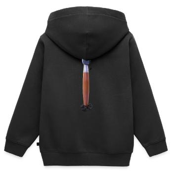 3D Paint Blush - Kinder Premium Organic Zip Hoodie - Schwarz - Hinten - AI Model Kid Male (0cm)