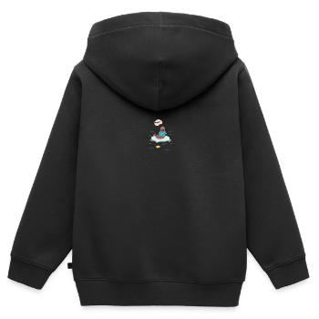 Walross Seemann Eisscholle - Kinder Premium Organic Zip Hoodie - Schwarz - Hinten - AI Model Kid Male (0cm)