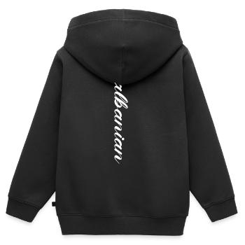 Albanien - Kinder Premium Organic Zip Hoodie - Schwarz - Hinten - AI Model Kid Male (0cm)