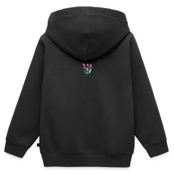 Blumen Blumenstrauß Floristik - Kinder Premium Organic Zip Hoodie - Schwarz - Hinten - AI Model Kid Male (0cm)