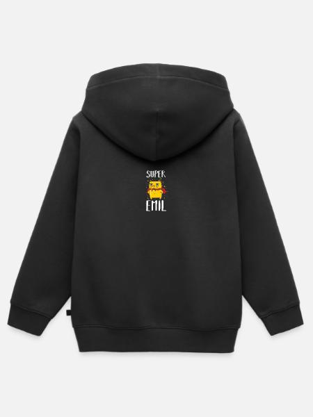 Emil - Kinder Premium Organic Zip Hoodie - Schwarz