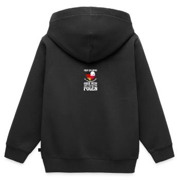 Pole Deutschland Polen - Kinder Premium Organic Zip Hoodie - Schwarz - Hinten - AI Model Kid Male (0cm)