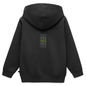 1962 1962 - Sweat Premium à capuche zippé enfant bio - noir - Dos - AI Model Kid Male (0cm)