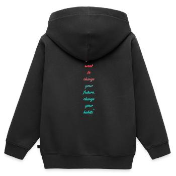 Change your habits - Kinder Premium Organic Zip Hoodie - Schwarz - Hinten - AI Model Kid Male (0cm)