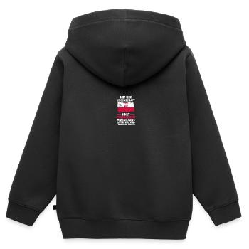 Pole Polnisch Polen - Kinder Premium Organic Zip Hoodie - Schwarz - Hinten - AI Model Kid Male (0cm)