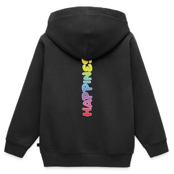 Happiness - Kinder Premium Organic Zip Hoodie - Schwarz - Hinten - AI Model Kid Male (0cm)