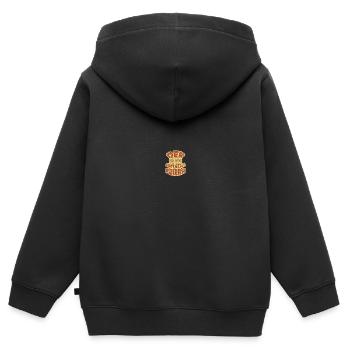 Party Benni - Kinder Premium Organic Zip Hoodie - Schwarz - Hinten - AI Model Kid Male (0cm)
