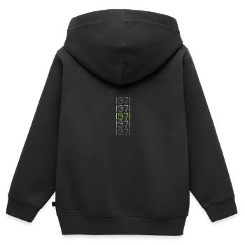 1971 1971 - Sweat Premium à capuche zippé enfant bio - noir - Dos - AI Model Kid Male (0cm)