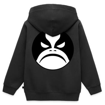 Black Metal Icon - Kinder Premium Organic Zip Hoodie - Schwarz - Hinten - AI Model Kid Male (0cm)