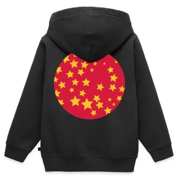 Sternenhimmel - Kinder Premium Organic Zip Hoodie - Schwarz - Hinten - AI Model Kid Male (0cm)