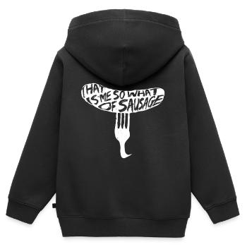 Denglisch - Kinder Premium Organic Zip Hoodie - Schwarz - Hinten - AI Model Kid Male (0cm)