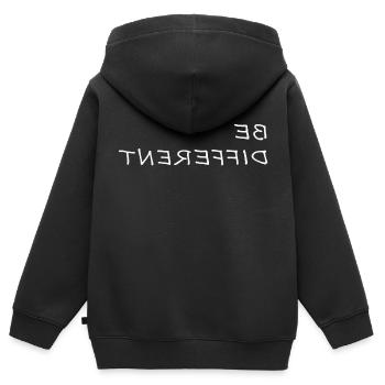 ÊTRE DIFFÉRENT Soyez différent en disant proverbe cadeau - Sweat Premium à capuche zippé enfant bio - noir - Dos - AI Model Kid Male (0cm)