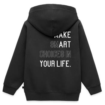 Kunst Künstler Künstlerin Kunstakademie - Kinder Premium Organic Zip Hoodie - Schwarz - Hinten - AI Model Kid Male (0cm)
