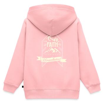 Hügel Landschaft Natur Wandern Geschenkidee Hoffen - Kinder Premium Organic Zip Hoodie - Rosa - Hinten - AI Model Kid Female (0cm)