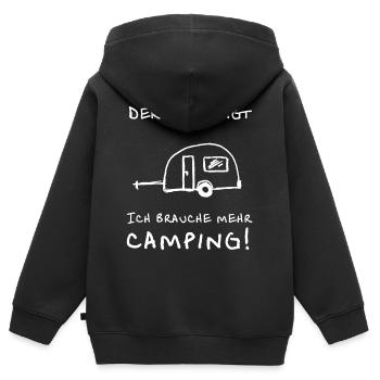 der arzt sagt - Kinder Premium Organic Zip Hoodie - Schwarz - Hinten - AI Model Kid Male (0cm)