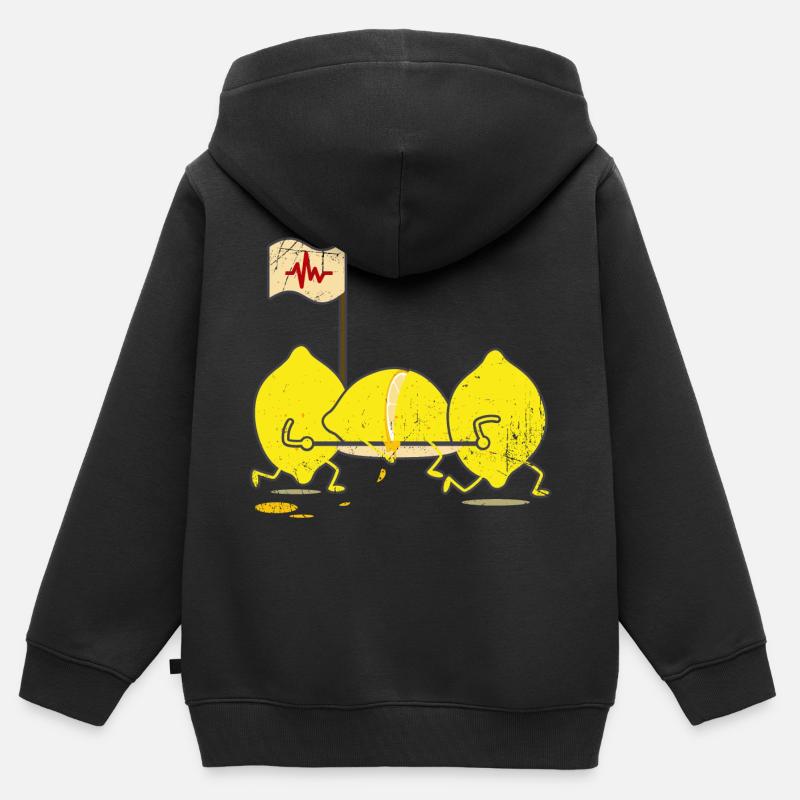 limonade - Sweat Premium à capuche zippé enfant bio - noir