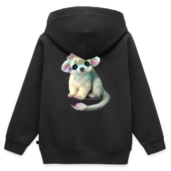 Cuddle Baby Animal - Kids Premium Organic Zip-up Hoodie - black - Back - AI Model Kid Male (0cm)