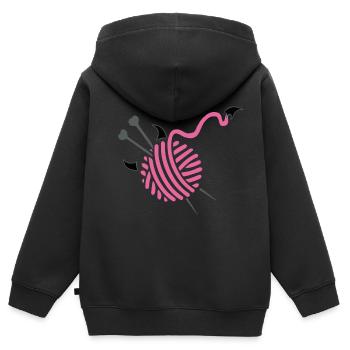 Knit - Kids Premium Organic Zip-up Hoodie - black - Back - AI Model Kid Male (0cm)
