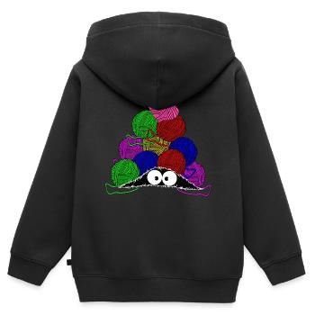 Knit - Kids Premium Organic Zip-up Hoodie - black - Back - AI Model Kid Male (0cm)