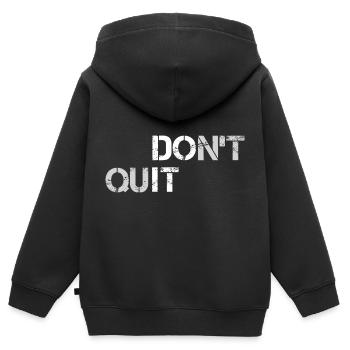 Sportler Motivation - Kinder Premium Organic Zip Hoodie - Schwarz - Hinten - AI Model Kid Male (0cm)