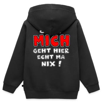 Rien ne fonctionne sans moi Rien ne fonctionne - Sweat Premium à capuche zippé enfant bio - noir - Dos - AI Model Kid Male (0cm)