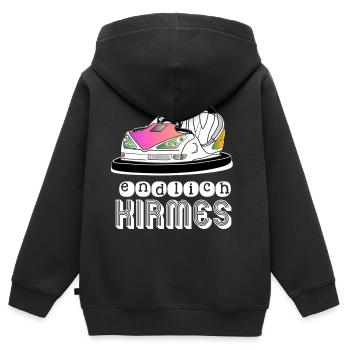 Endlich Kirmes Schausteller Boxauto Kirmesfans - Kinder Premium Organic Zip Hoodie - Schwarz - Hinten - AI Model Kid Male (0cm)