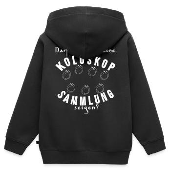 Docteur en médecine interne interniste colonoscope cadeau - Sweat Premium à capuche zippé enfant bio - noir - Dos - AI Model Kid Male (0cm)