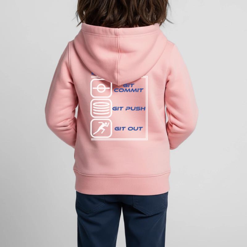 "Im Falle eines Feuers Git Commit Git Push Git Kinder Premium Organic Zip Hoodie